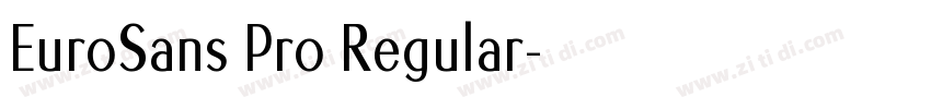 EuroSans Pro Regular字体转换